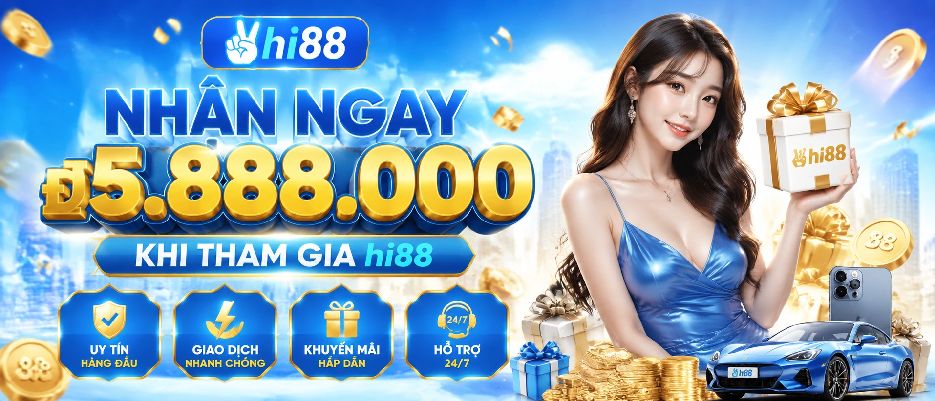Giao diện hi88.com.bz trên thiết bị di động