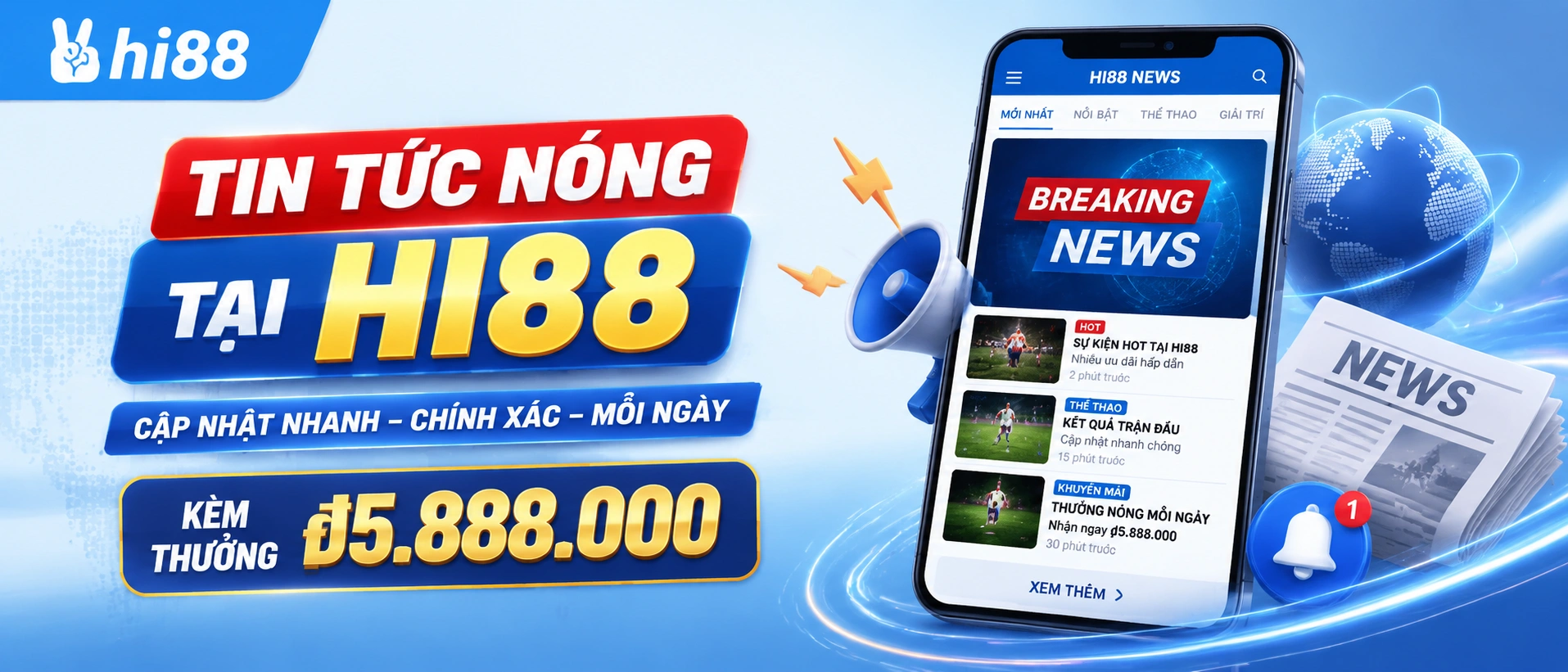 Giao diện tin tức hi88 trên điện thoại với bố cục thẻ gọn, dễ đọc
