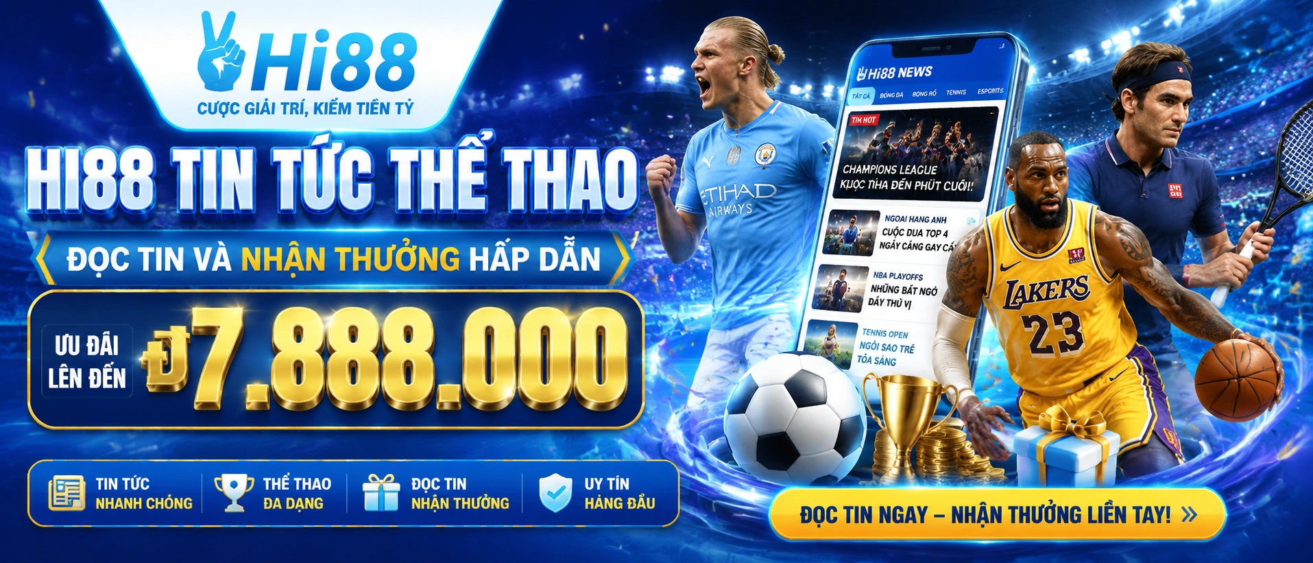 Khung tin cập nhật hi88 với bố cục tối ưu cho điện thoại